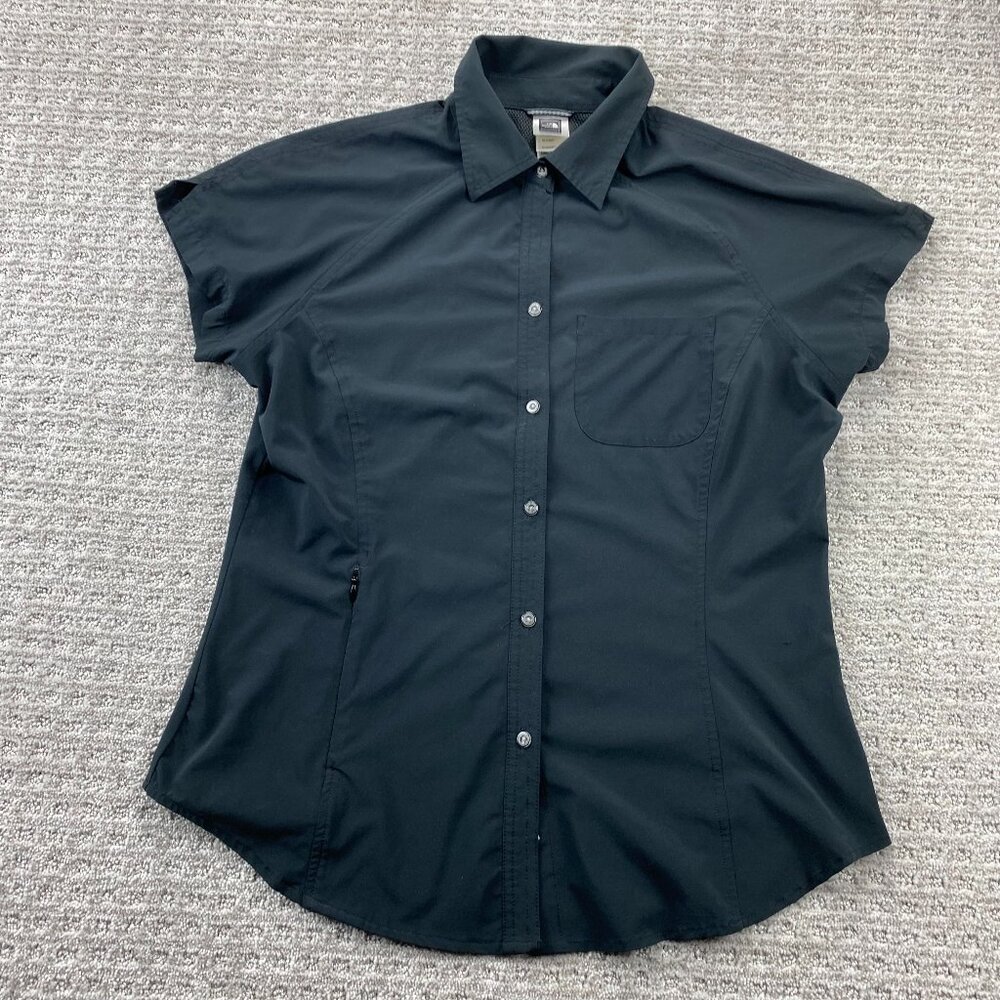 The North Face Shirt Men Extra Large XL Black Slim Fit Polo - Check Measurements